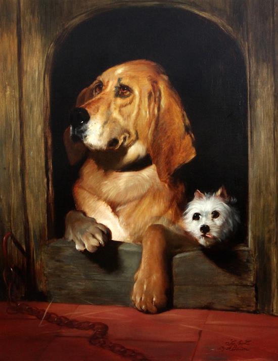 A.Bolton after Sir Edwin Landseer Dignity and Impudence 36 x 28in.